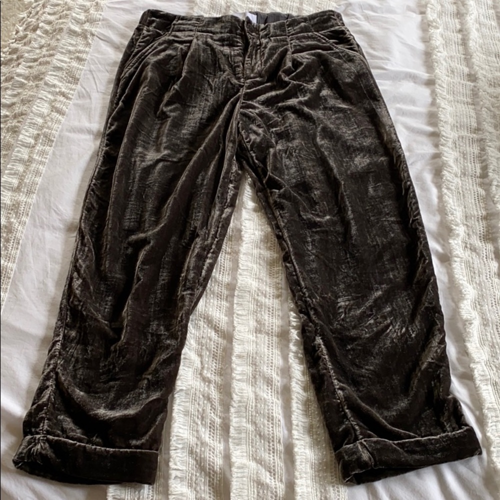 Anthropologie velvet pants